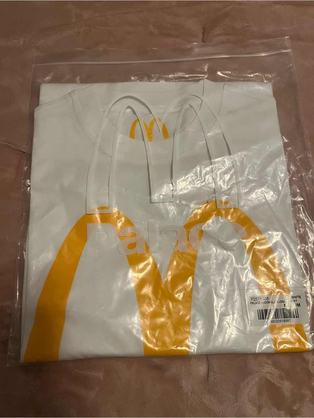 PALACE White Short-Sleeve Tee with Yellow Arch Print